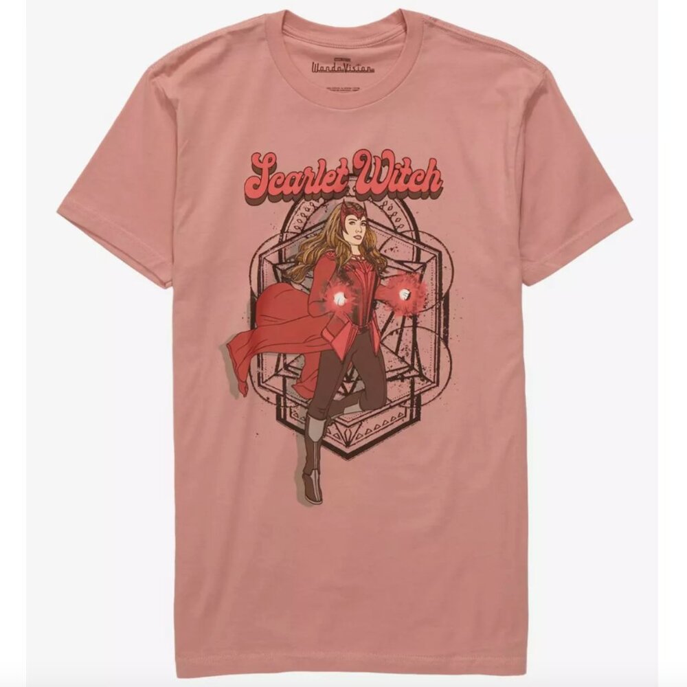 Marvel WandaVision Scarlet Witch Retro Women's T-Shirt, M NWT